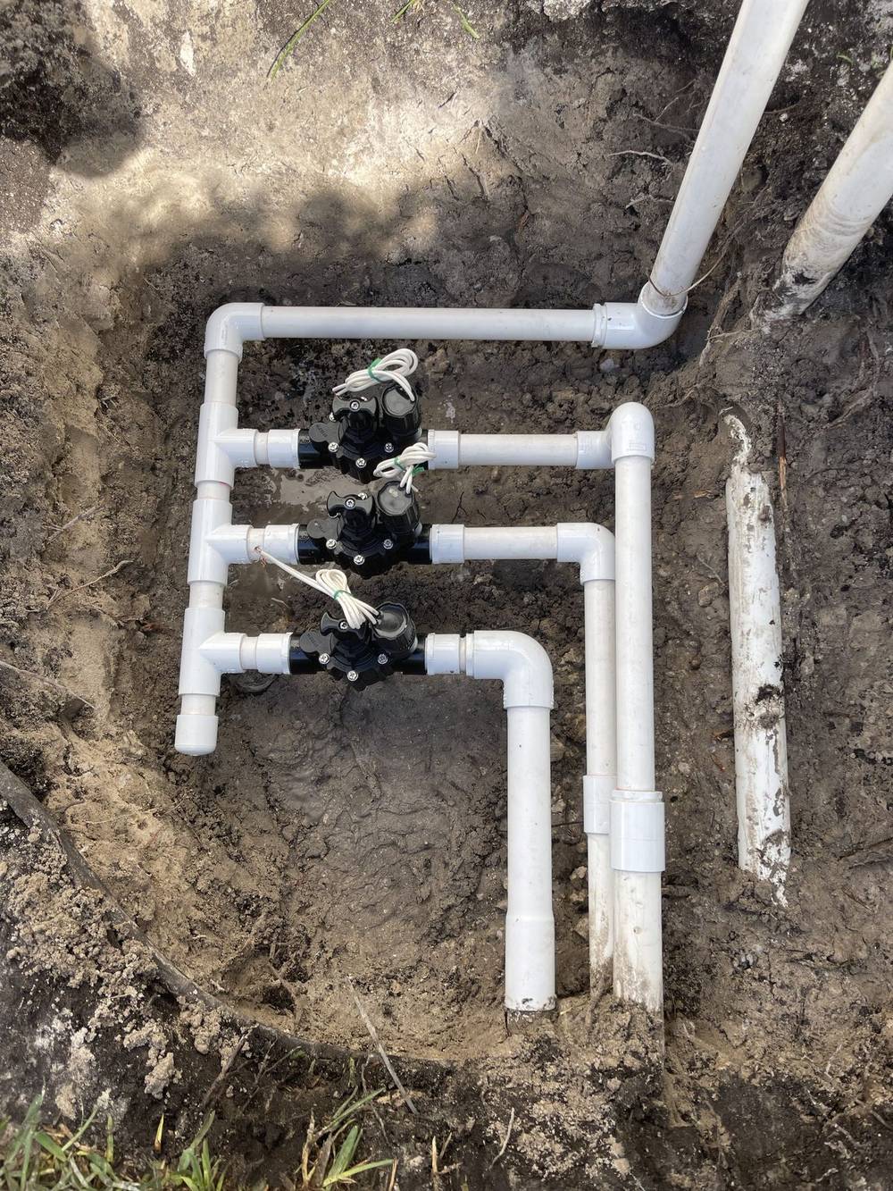 A rebuilt valve manifold on a Plantation property